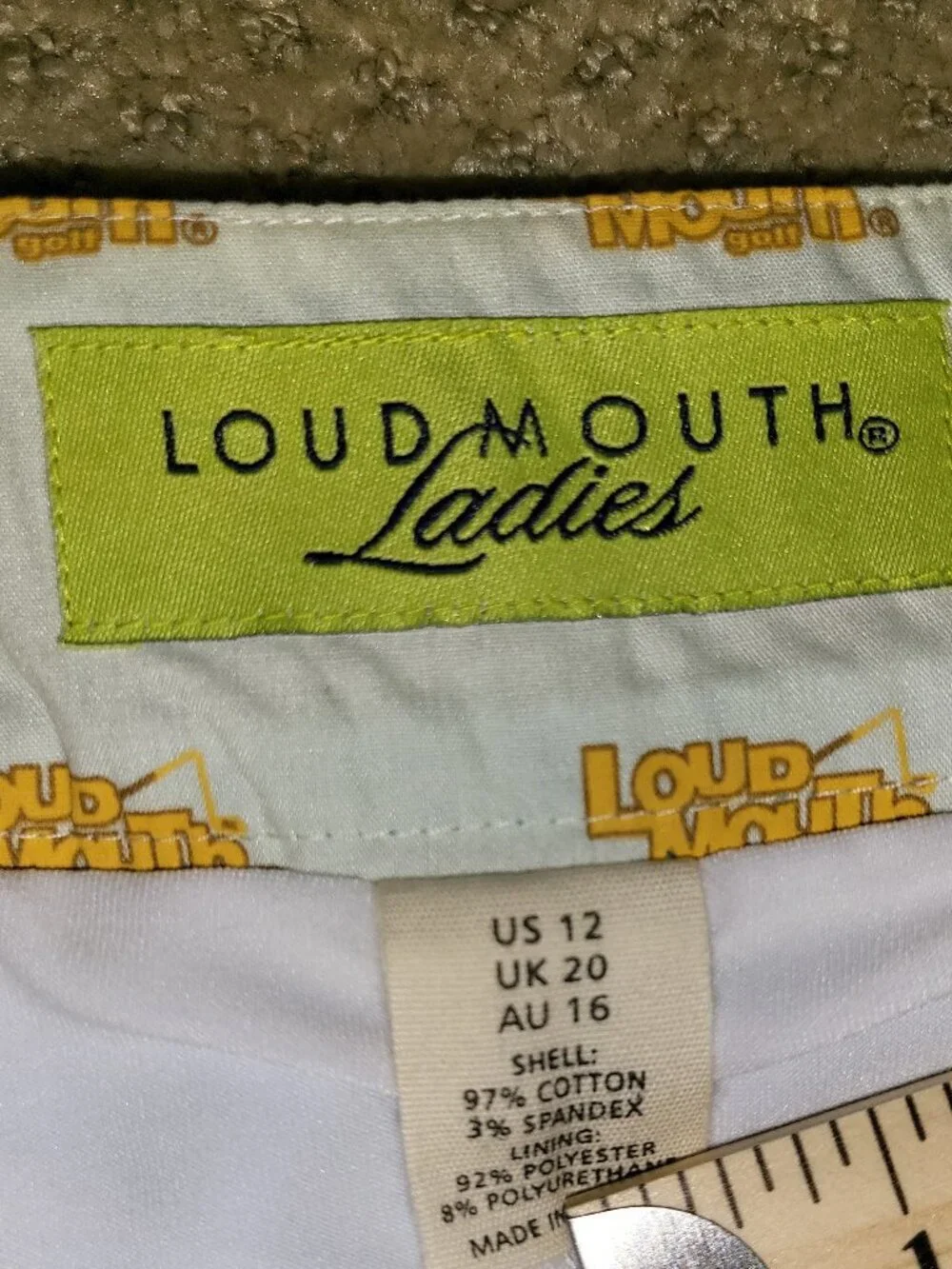 Loudmouth Ladies Blue Golf Skort NWT Size 12 Stretch Performance Skirt